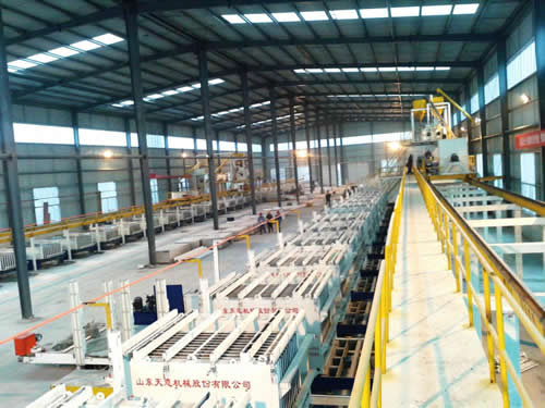 Planta de producción para paneles de pared de construcción TYF-16B(tipo fijo, pared de placas de silicato cálcico, paneles de hormigón reforzados con fibra de vidrio GRC)
