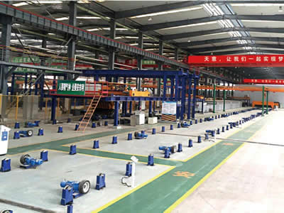 Línea de producción de hormigón prefabricado